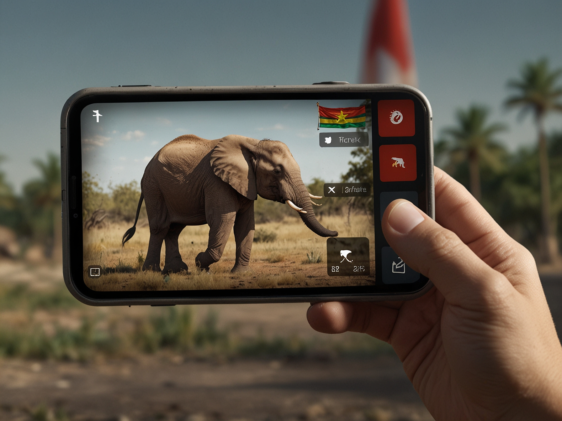 Elephant Bet branding and Aviator gameplay on mobile